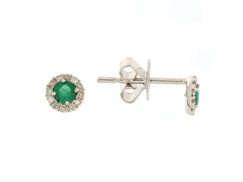 Single Yellow Gold Emerald Stud sold by Meira T