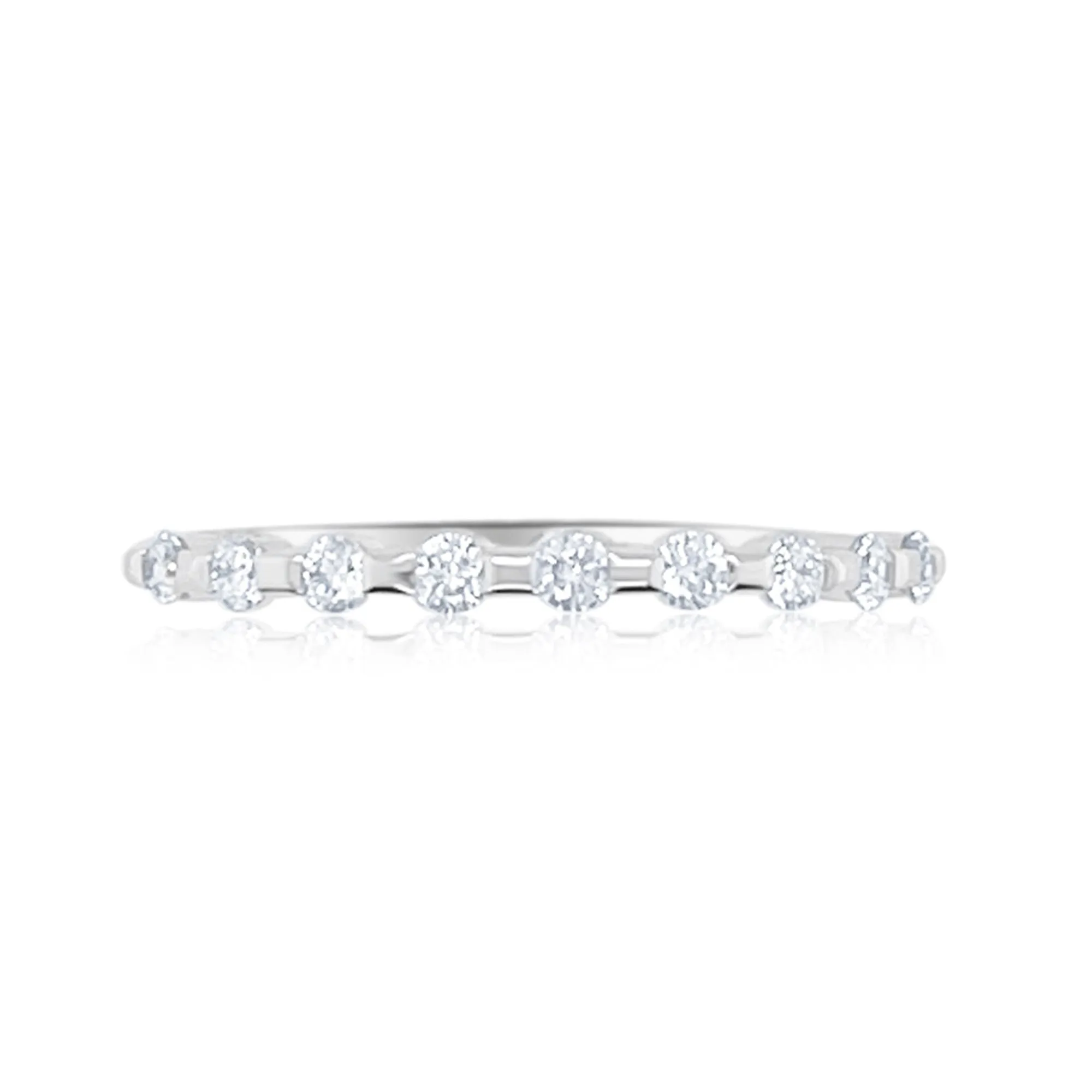 White Gold Dainty Diamond Ring sold by Meira T product image thumbnail 2
