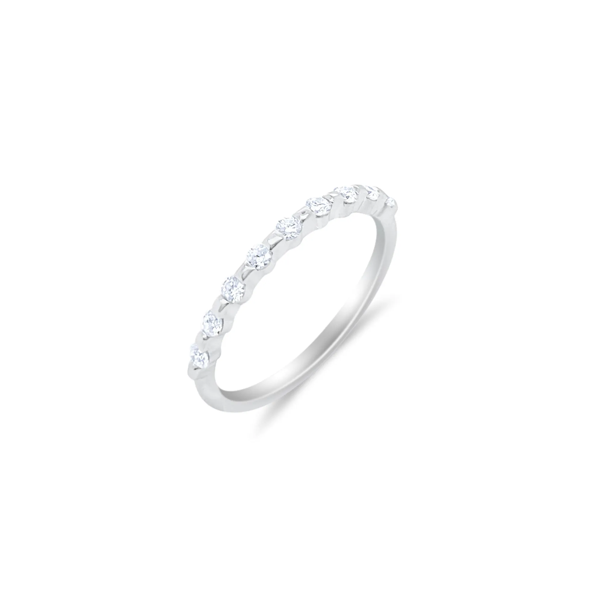 White Gold Dainty Diamond Ring sold by Meira T