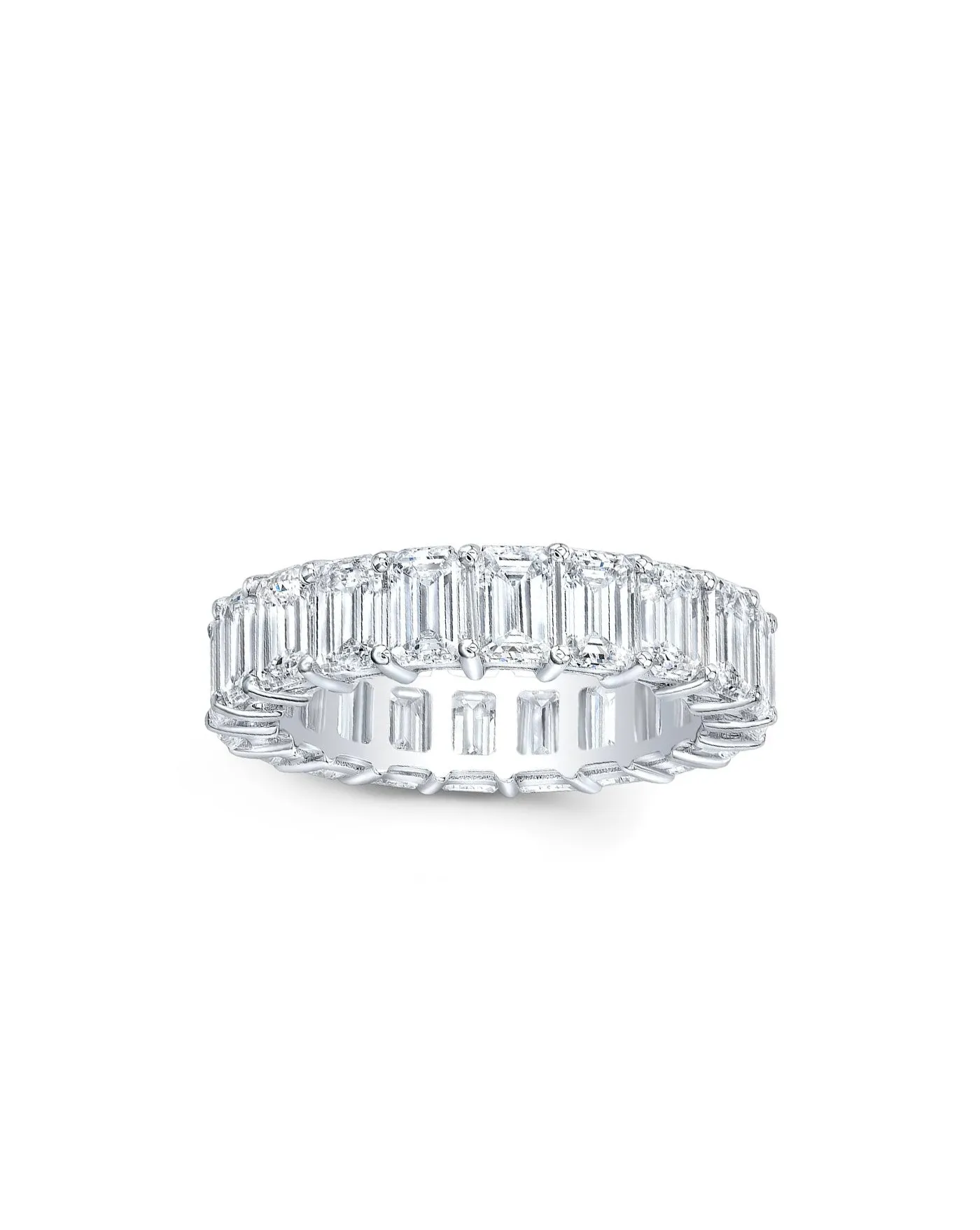 Eternity Band Ring | Emerald Cut 4ct LAB Diamond sold by Meira T