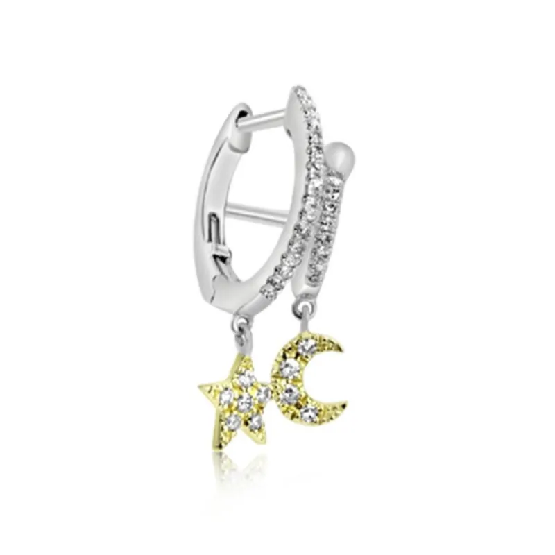 Sisterly Style Moon & Star Illusion Huggie | Online Exclusive sold by Meira T