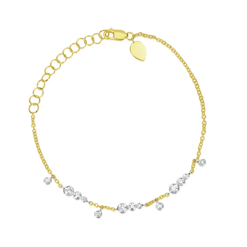 Two Tone Diamond Bezel Bracelet sold by Meira T