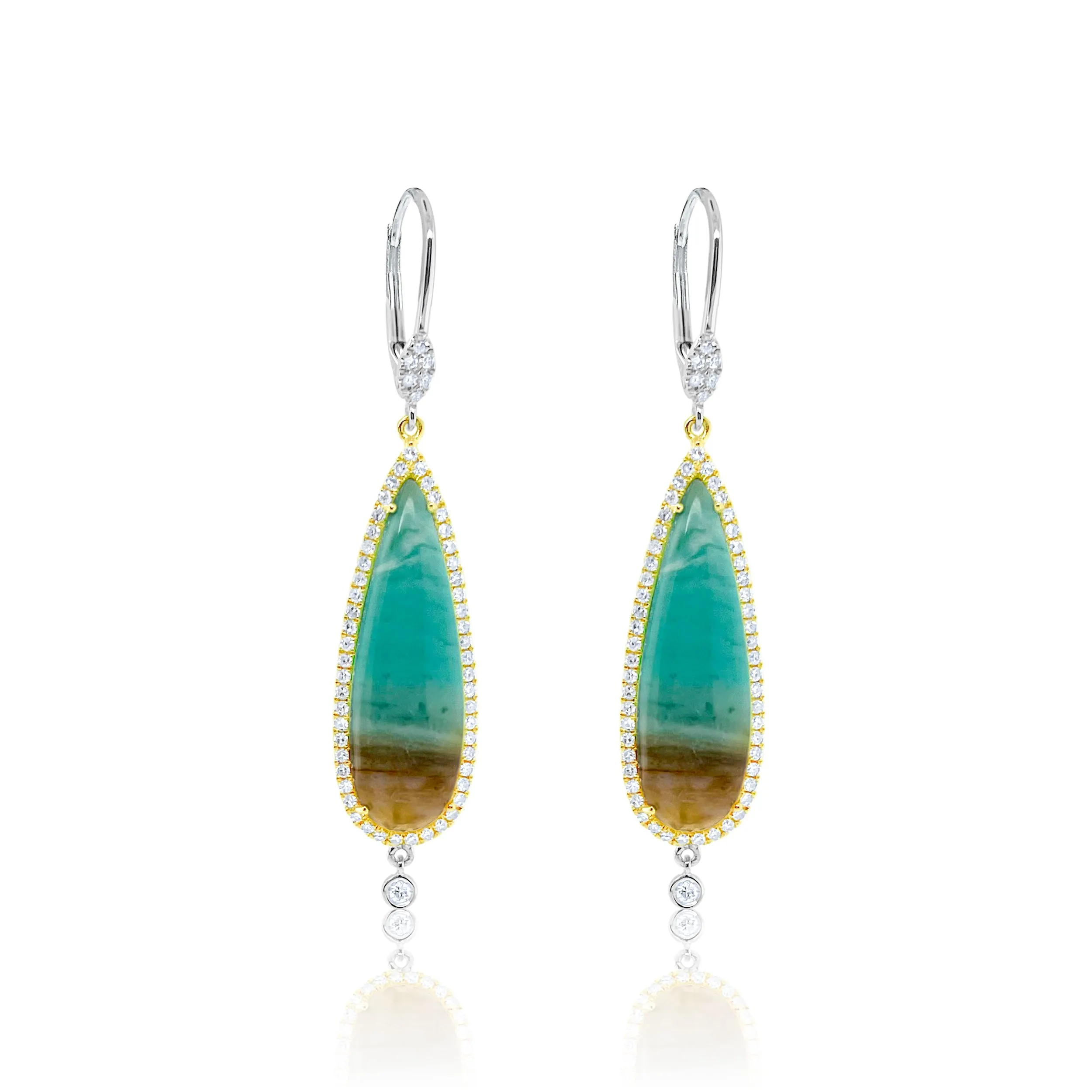 Opal Slab Drop Earrings sold by Meira T