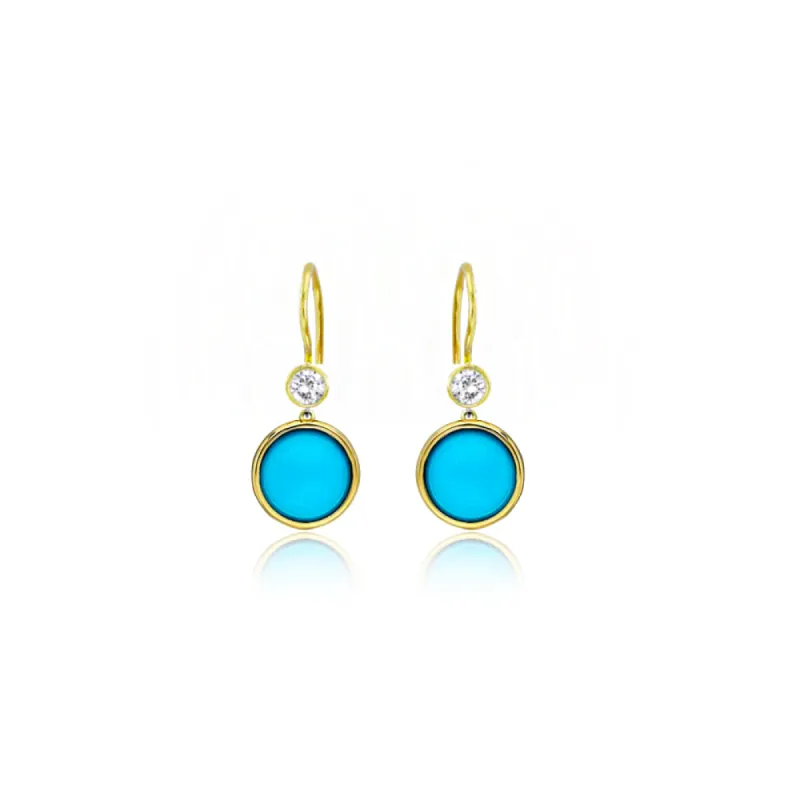 Turquoise Delicate Drop Earrings sold by Meira T