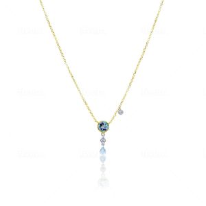 Blue Topaz Dangling Necklace sold by Meira T