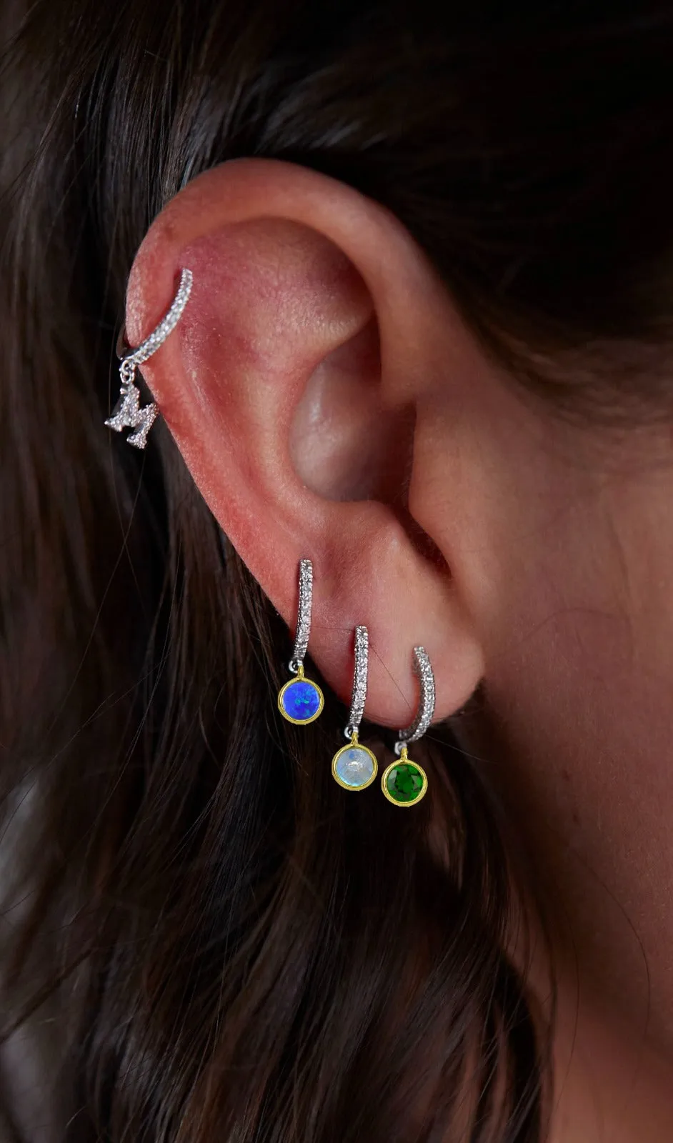 Birthstone Earring | MAY Emerald sold by Meira T product image thumbnail 2