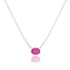 Rose Gold Diamond and Pink Sapphire Necklace sold by Meira T