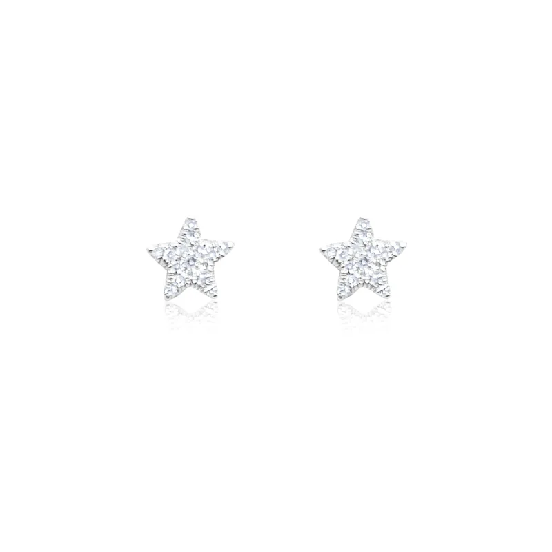 Single White Gold Diamond Star Stud sold by Meira T