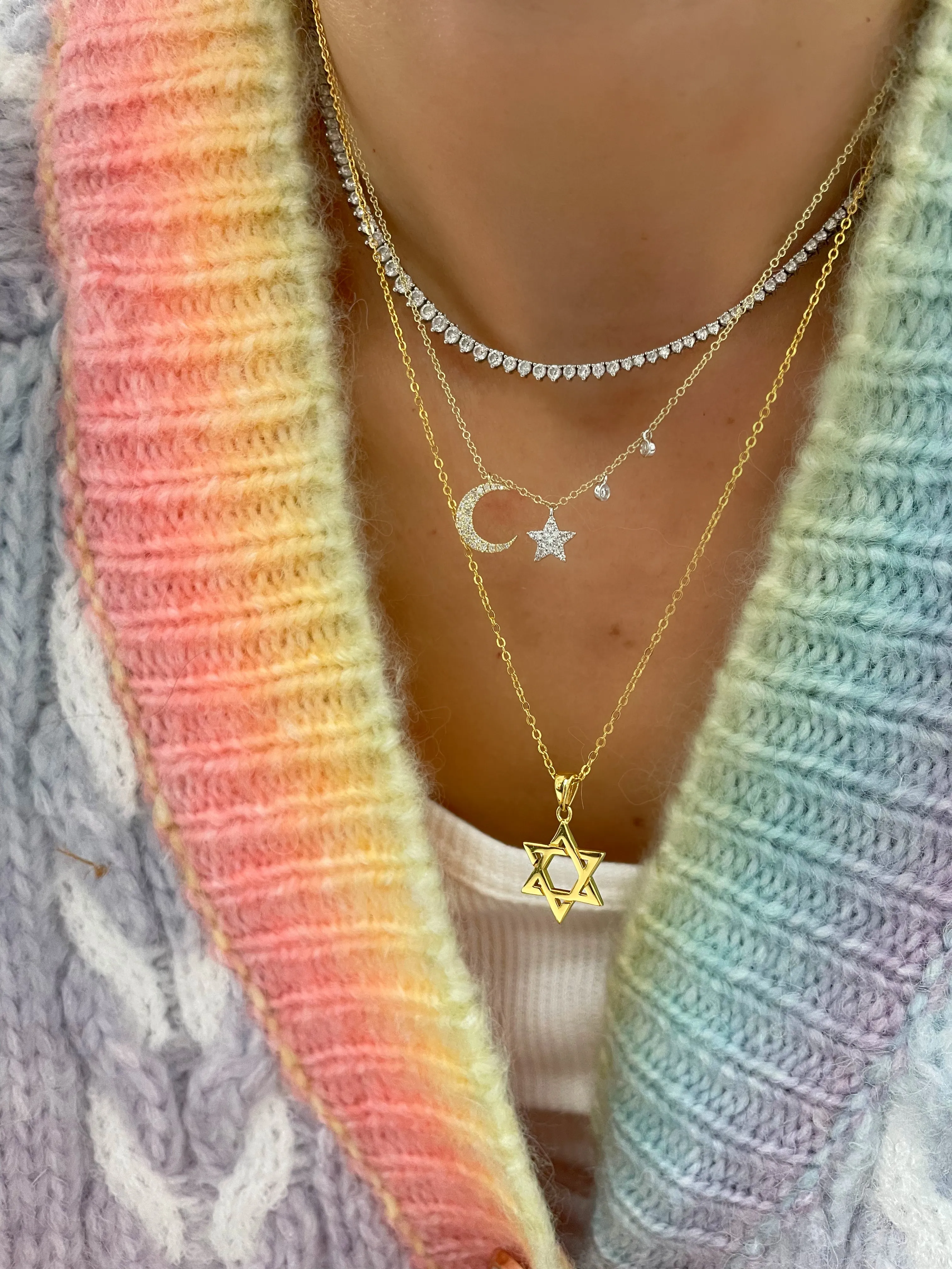 Dainty Gold Plated Jewish Star of David Necklace sold by Meira T product image thumbnail 2