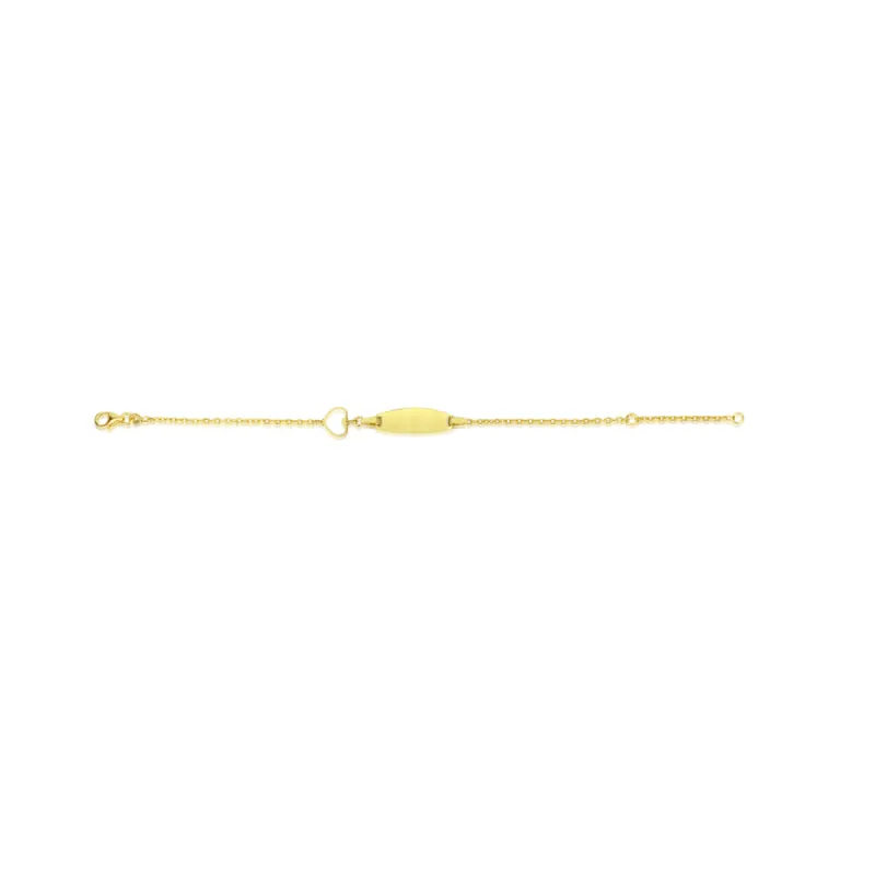 Yellow Gold Bracelet with Heart Mother of Pearl sold by Meira T