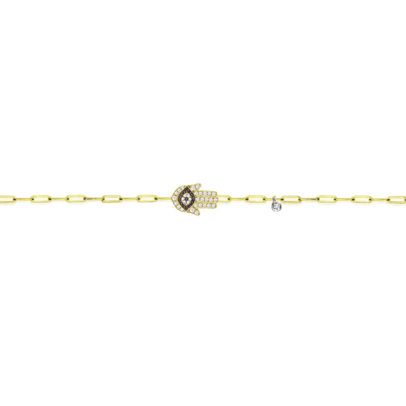 Hamsa Paperclip Bracelet sold by Meira T