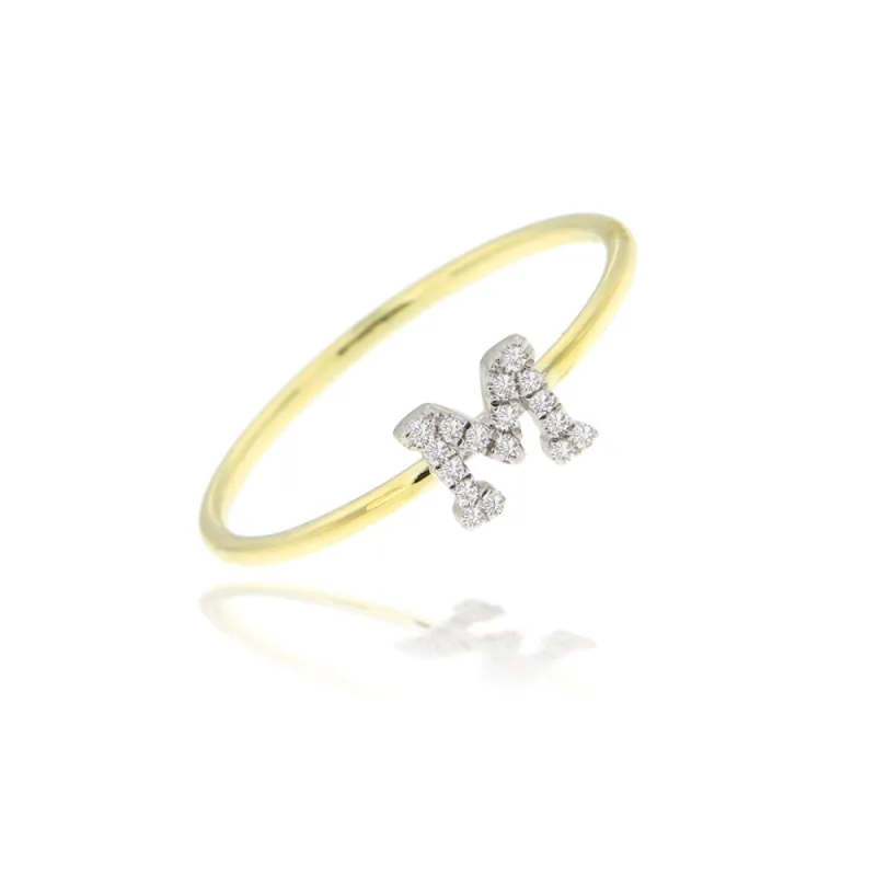 Dainty Initial Ring sold by Meira T