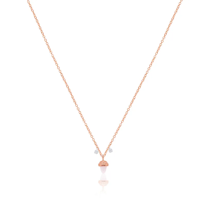 Rose Gold Acorn Necklace sold by Meira T