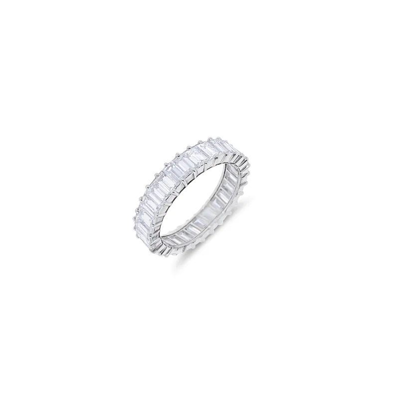 White Gold Diamond Baguette Ring sold by Meira T