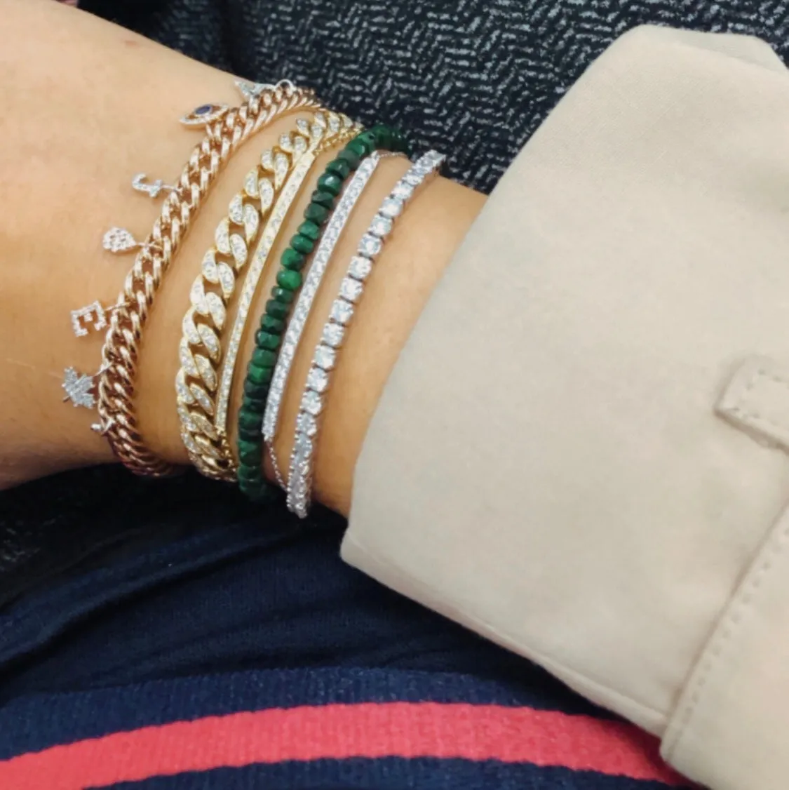 Emerald Beaded Bracelet sold by Meira T product image thumbnail 2