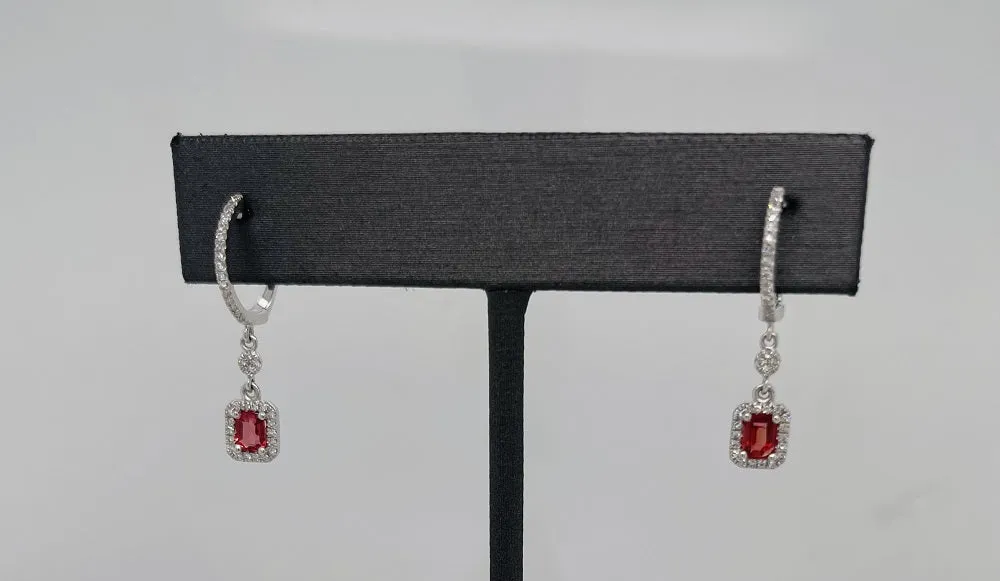 Orange Sapphire and Diamond Earrings sold by Meira T