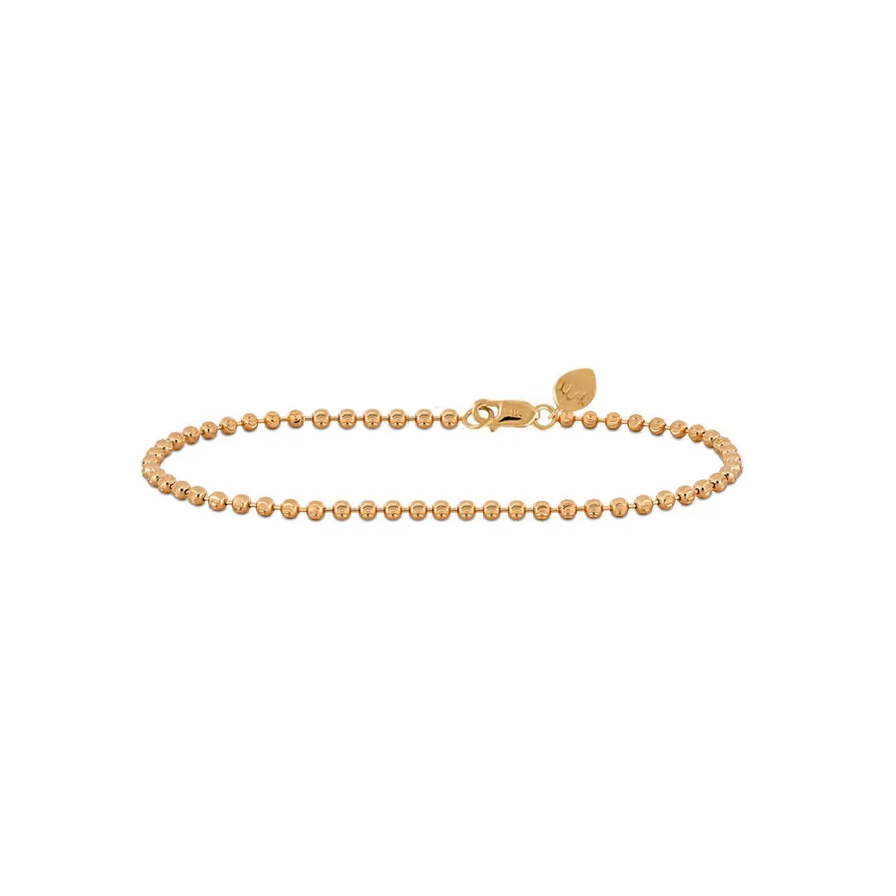 14kt Rose Gold Spot Chain Anklet sold by Meira T