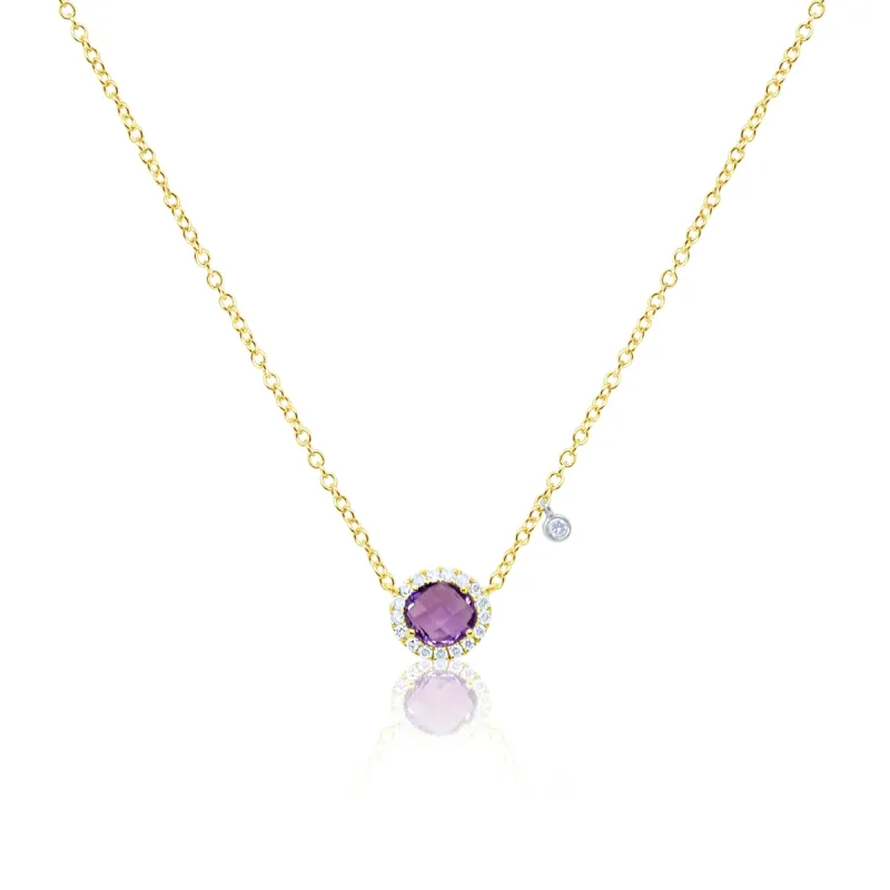 Yellow Gold and Amethyst Necklace sold by Meira T