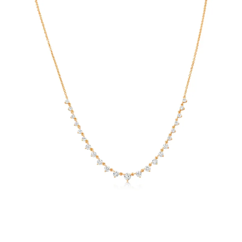 Rose Gold 1 Carat Diamond Necklace sold by Meira T