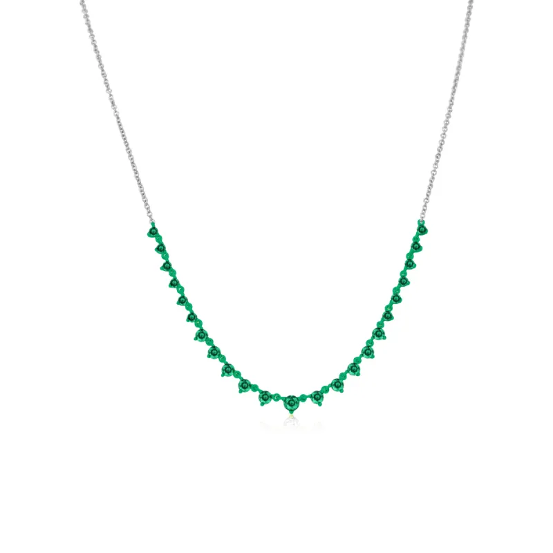 Electric Green 1 Carat Emerald Necklace sold by Meira T