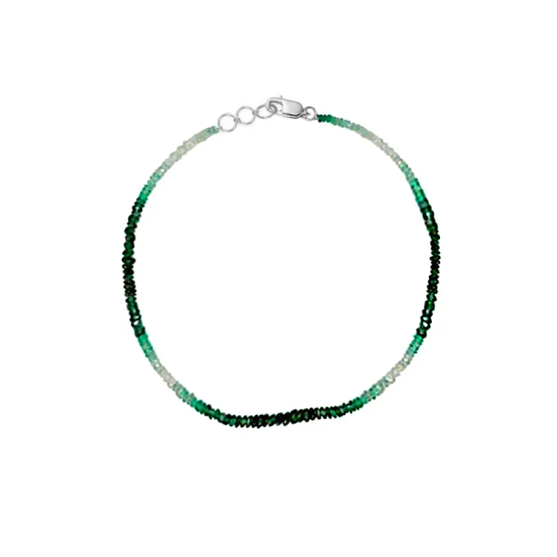 Ombre Emerald Layering Bracelet sold by Meira T