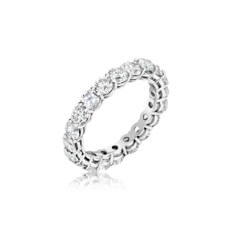 The Drop # 11 Lab Grown White Gold 2.93 Carat Round Diamond Eternity Band sold by Meira T
