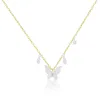 Yellow Gold Diamond Butterfly Necklace sold by Meira T