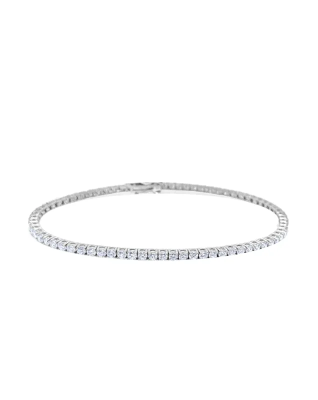 Lab Grown Tennis Bracelet | 3cts round cut sold by Meira T