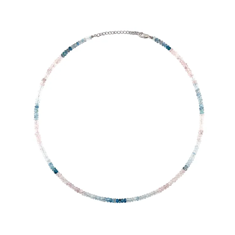 Multicolor Pink and Blue Topaz Necklace sold by Meira T
