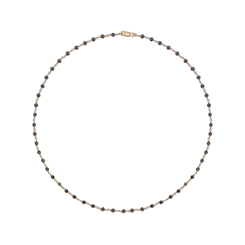 Dainty Moonstone Bead and Chain Necklace sold by Meira T