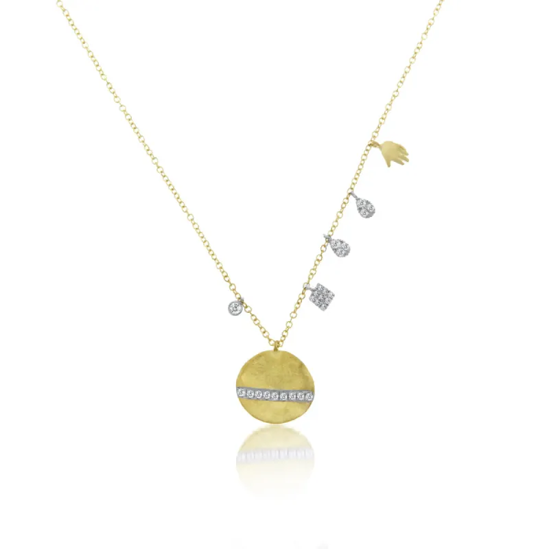 Gold and Diamonds Charm Necklace sold by Meira T