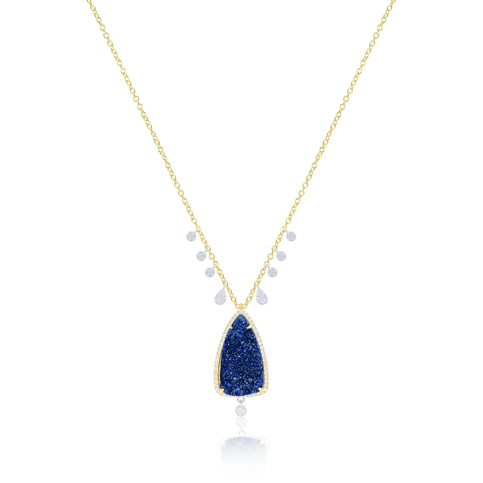 Blue Druzy Necklace sold by Meira T