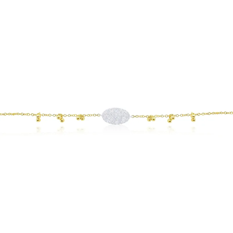 Two Tone Diamond Disk Bracelet sold by Meira T