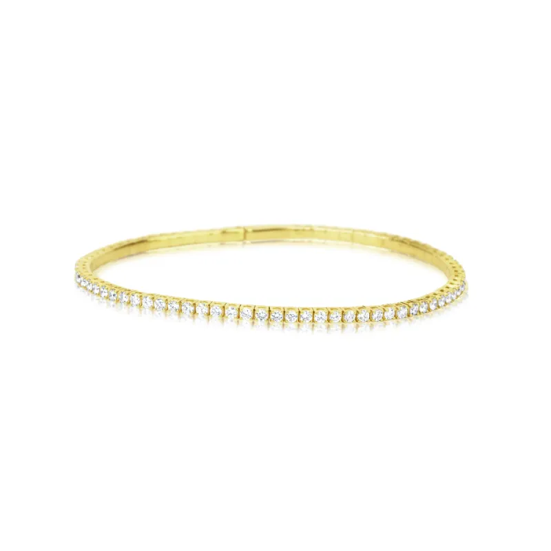 The Drop #11 Yellow Gold Diamond Tennis Bracelet sold by Meira T