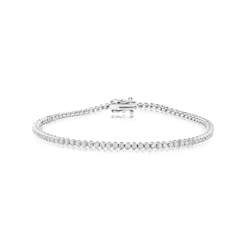 1 carat White Gold Tennis Bracelet sold by Meira T