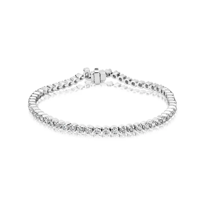 White Gold Tennis Bracelet sold by Meira T