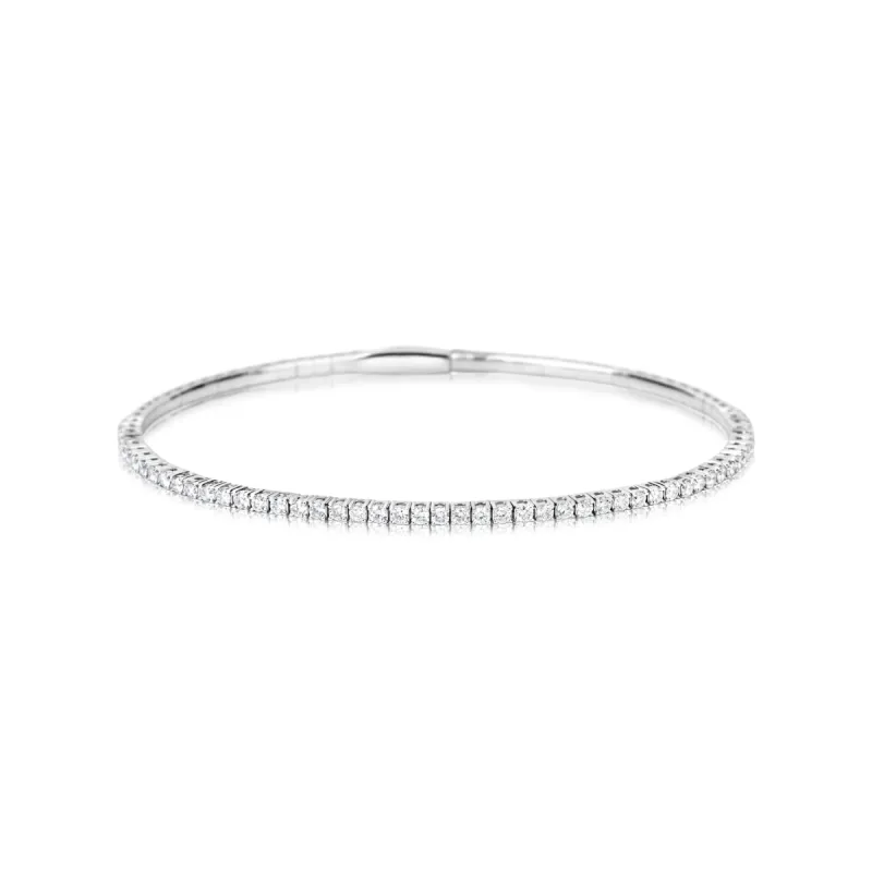 The Drop #11 Flexible White Gold 1.05 Carat Tennis Bracelet sold by Meira T