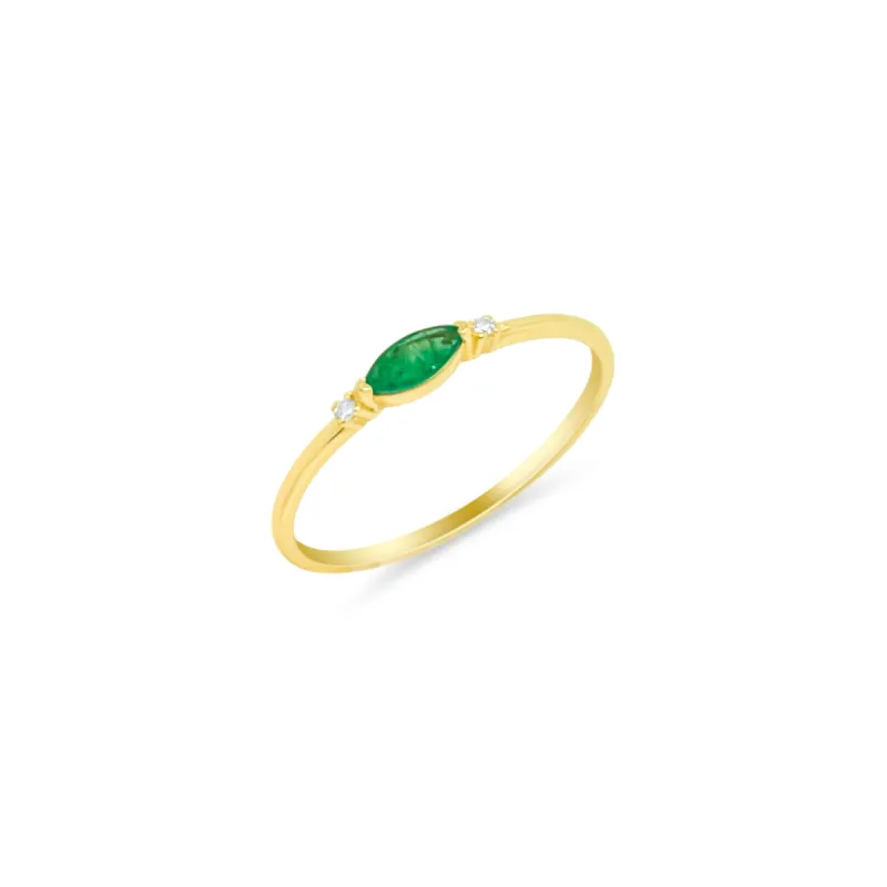 Yellow God Diamond and Emerald Ring sold by Meira T