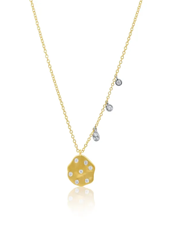 Yellow Gold And Diamond Round Necklace sold by Meira T