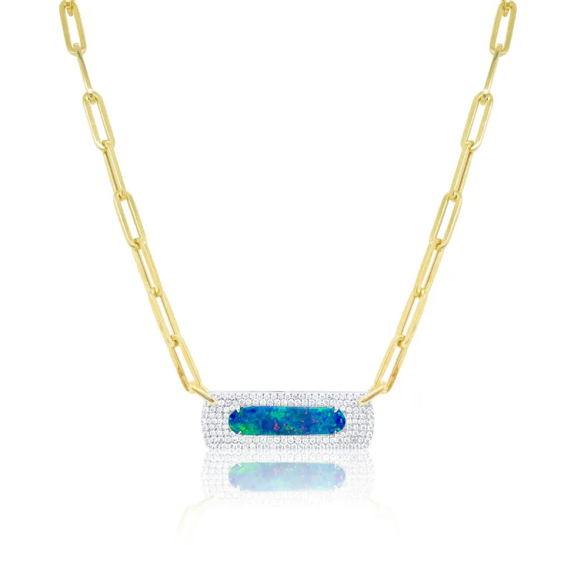 Opal Bar Necklace sold by Meira T
