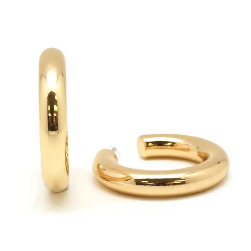 Gold Plated Thick Open Hoops sold by Meira T