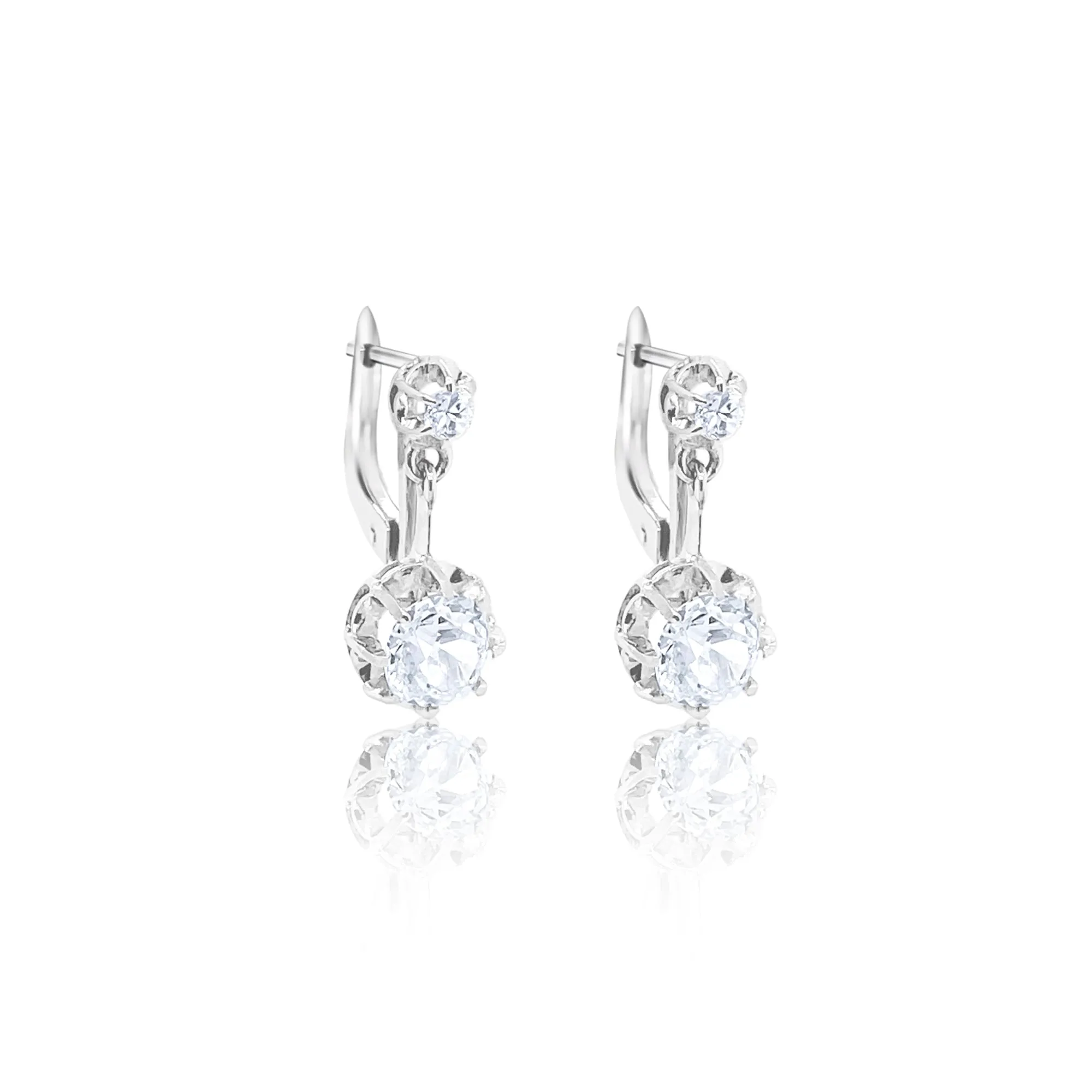 Vintage Diamond Drop Earrings ONE OF A KIND sold by Meira T