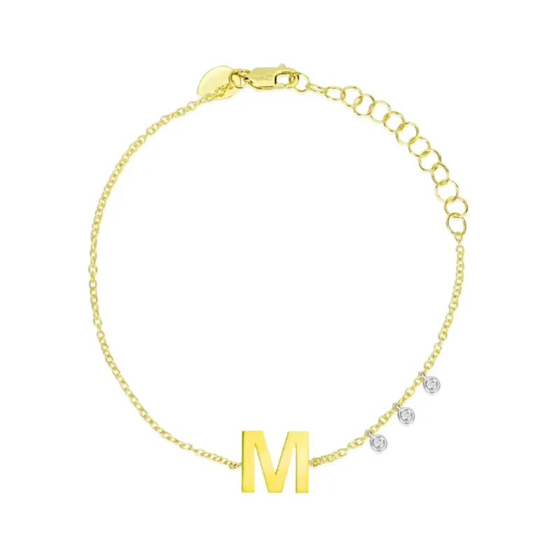 Gold Initial Bracelet sold by Meira T