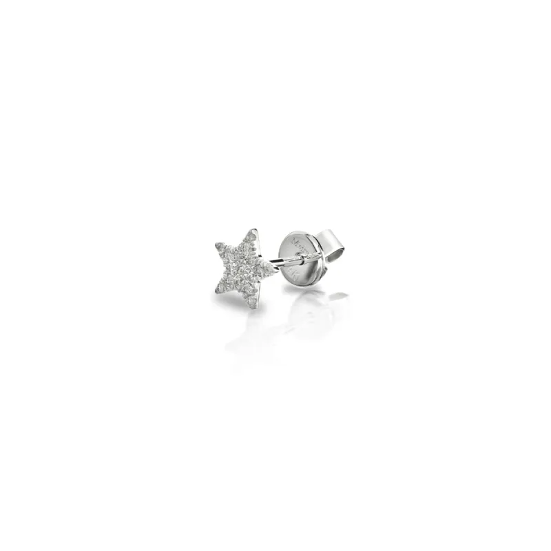 White Gold Pave Diamond Star (single) sold by Meira T