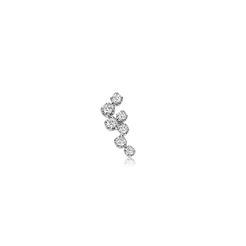 White Gold Connecting Diamond Stud (single) sold by Meira T