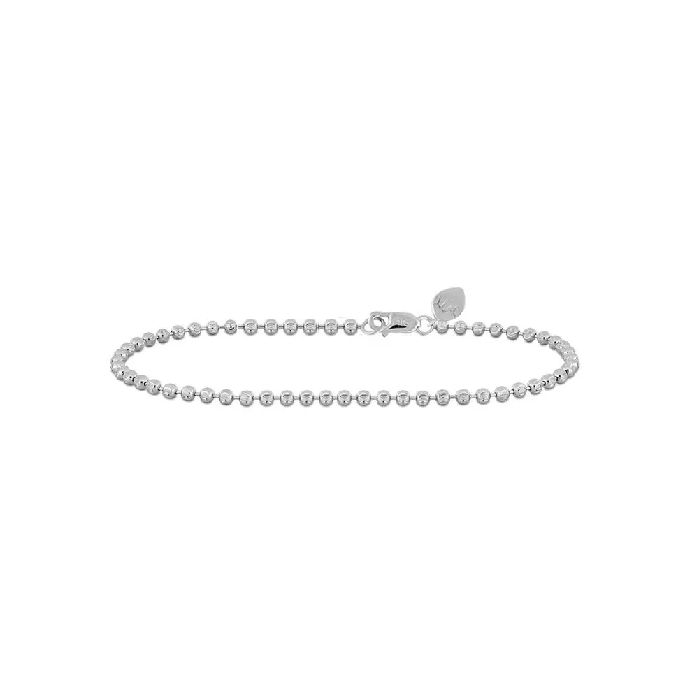 14kt White Gold Spot Chain Anklet sold by Meira T