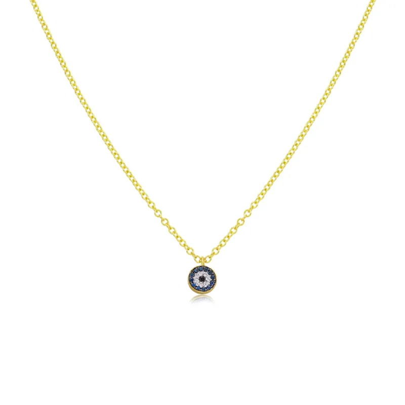 Evil Eye Sapphire and Diamond Necklace sold by Meira T