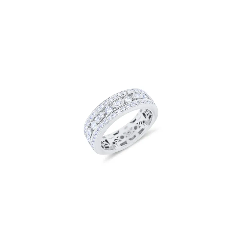 White Gold Vintage Filagree Diamond Ring sold by Meira T