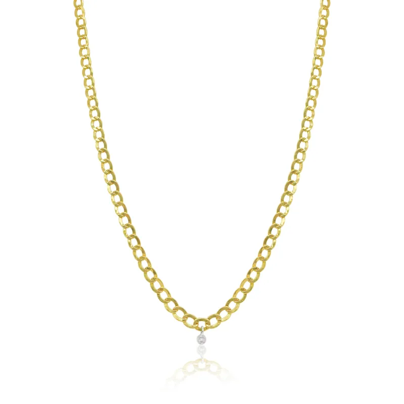 Chunky Yellow Gold and Bezel Link Chain sold by Meira T