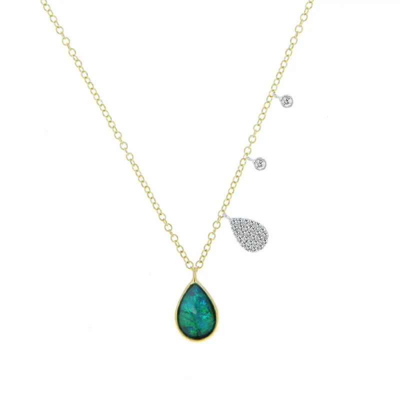 Australian Opal Charm Necklace sold by Meira T